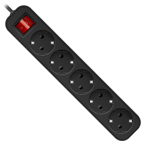 დენის დამაგრძელებელი Defender G518 Power strip, 1.8m, 5 შესაერთებელი