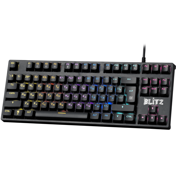 კლავიატურა Blitz GK-240L DEFENDER Mechanical gaming keyboard, RU,RGB backlight, Anti-Ghost (45240)