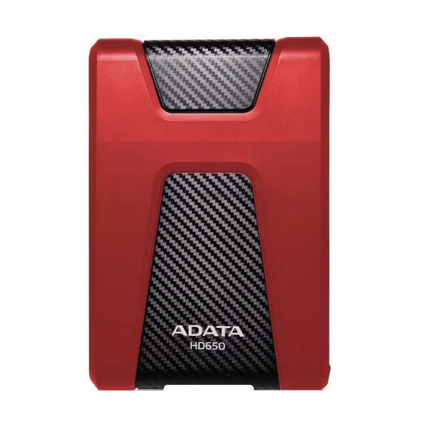 გარე მყარი დისკი A-DATA AHD650-1TU31-CRD 1TB USB3.1 Portable Hard Drive HD650 DashDrive COLOR BOXRED