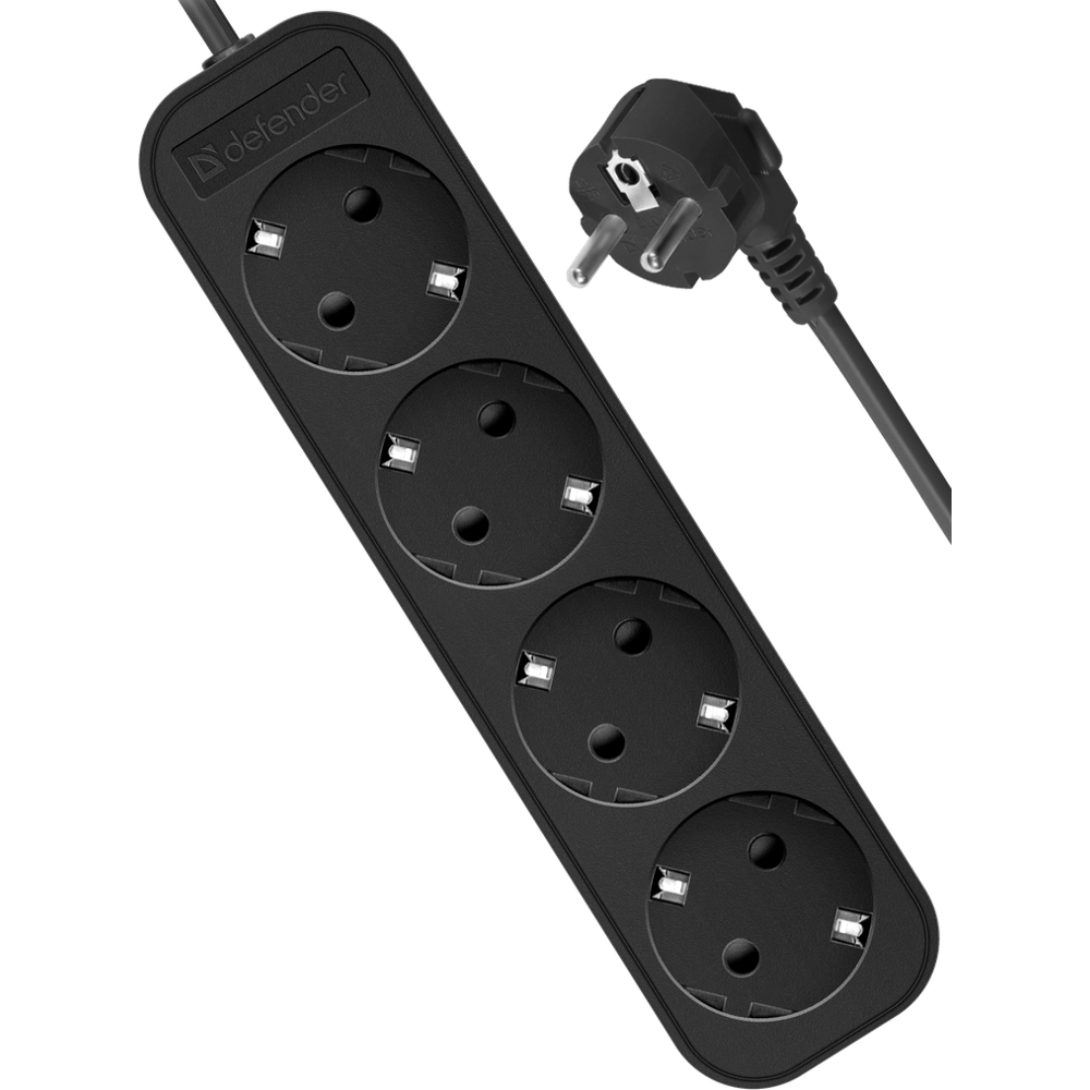 დენის დამაგრძელებელი Defender M418 Power strip, 1.8 m, 4 შესაერთებელი
