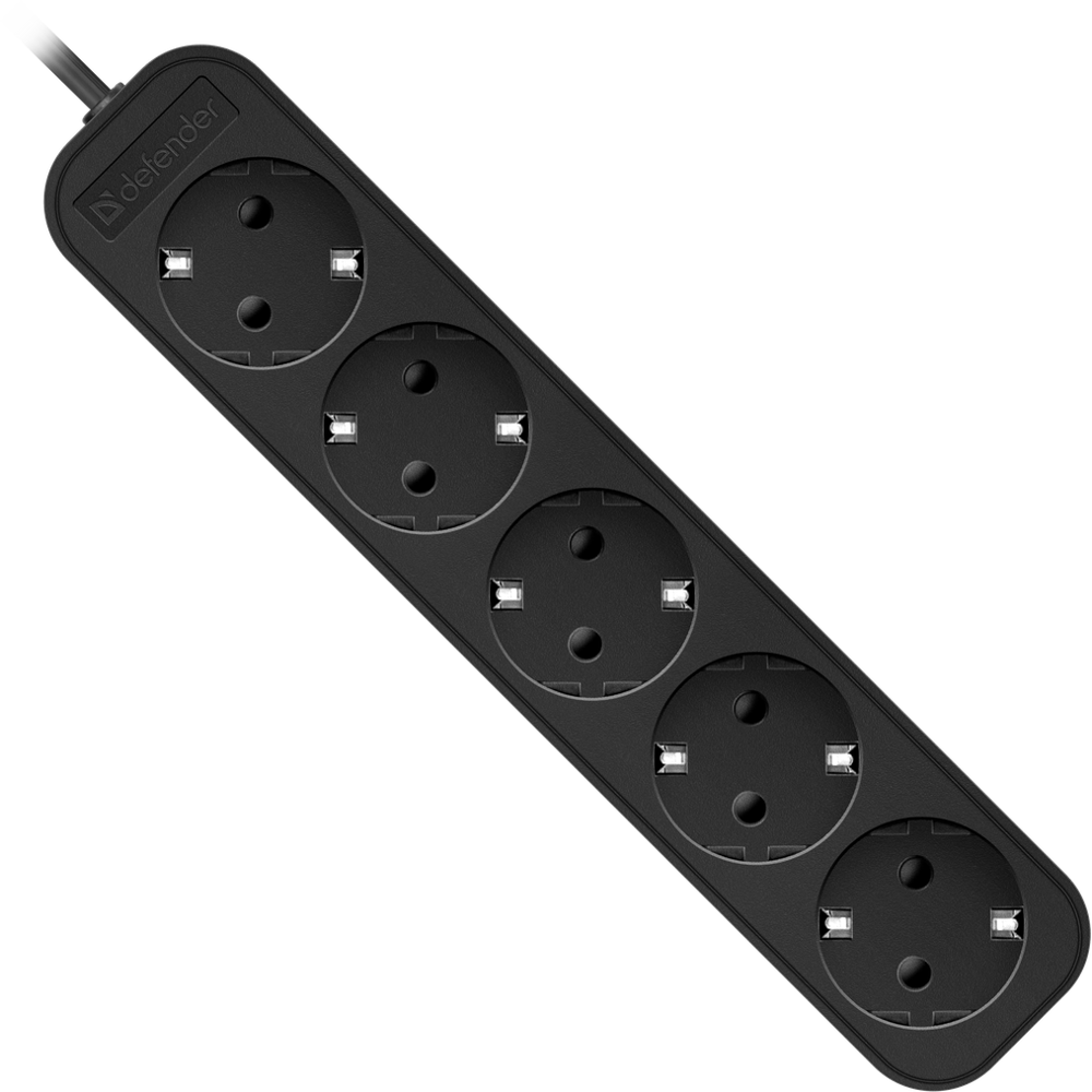 დამაგრძელებელი Defender M550 Power strip, 5.0 m, 5 შესაერთებელი, შავი