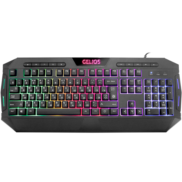 კლავიატურა DEFENDER Gelios GK-174DL Wired gaming, RU, rainbow backlight