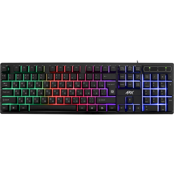 კლავიატურა DEFENDER Arx GK-196L Wired gaming keyboard, rainbow backlight