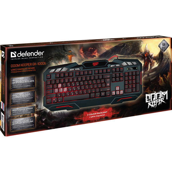 კლავიატურა Defender Doom Keeper GK-100DL, 114 keys