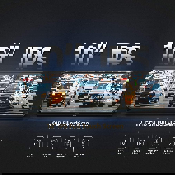 ვიდეო რეგისტრატორი VanTop H609 Dual 1080P 10" IPS Full Touch Screen w/Waterproof Backup Rear View Camera, Night Vision, Parking Monitor, Loop Recording