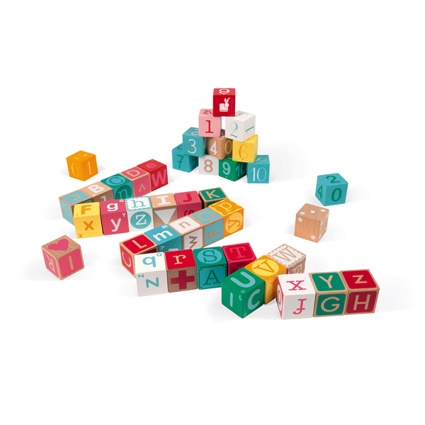 კუბები Janod J08077 Cubes Alphabet and numbers 40 e.