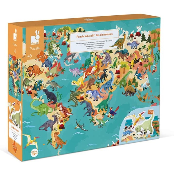 სათამაშო თავსატეხი Janod J02679 Educational Puzzle The Dinosaurs