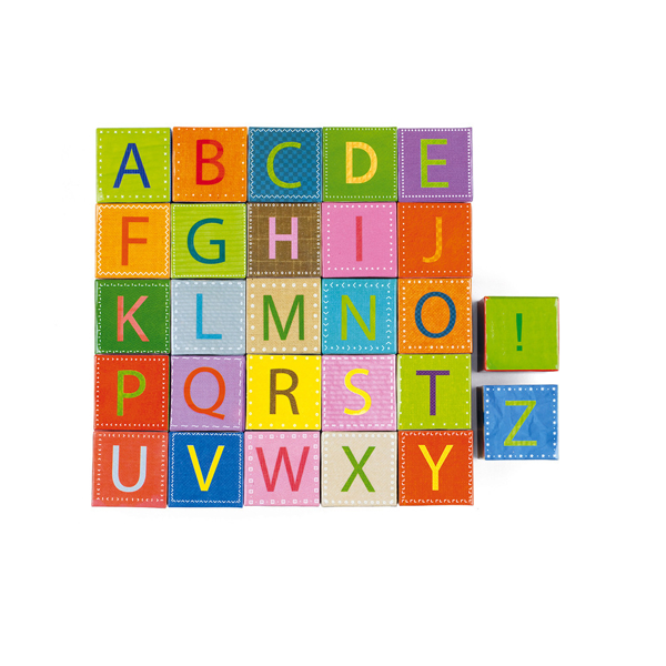 კუბები Janod J02993 Cubes cardboard Alphabet