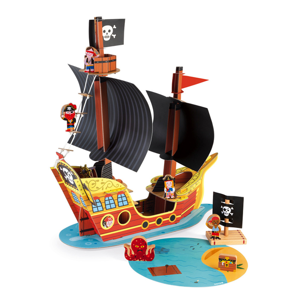 მეკობრეების გემი Janod J08579 Story Pirate Ship