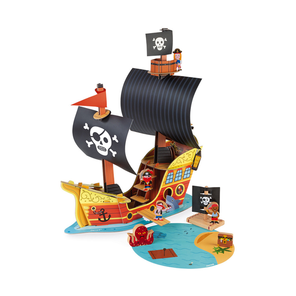 მეკობრეების გემი Janod J08579 Story Pirate Ship