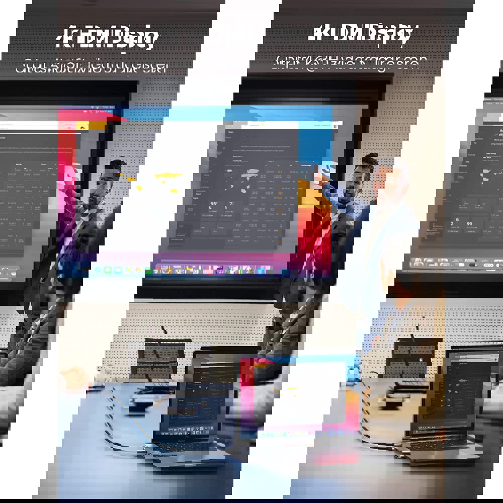 UGREEN CM380 (80856), Type-C, USB, HDMI, TF/SD, Grey