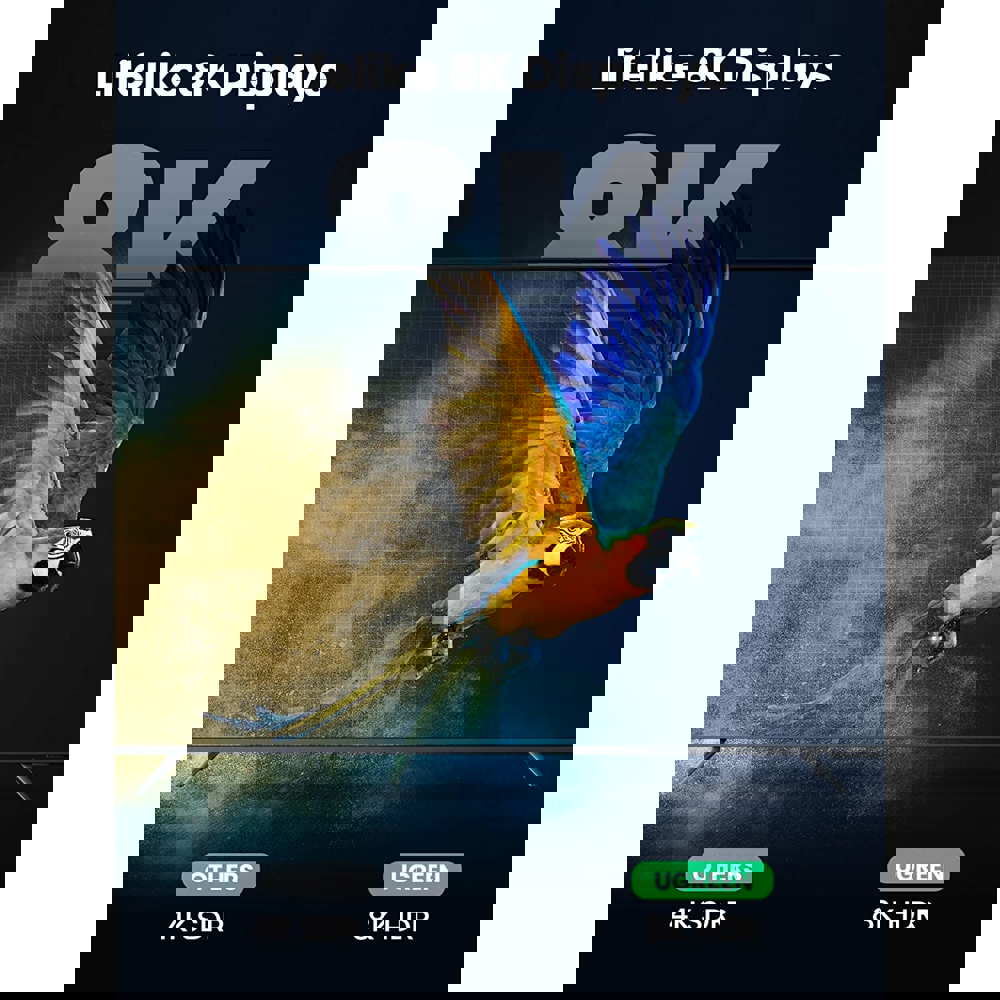 HDMI კაბელი UGREEN HD140 (80403), 8K, 2.1 HDMI to HDMI Cable, 2m, Black