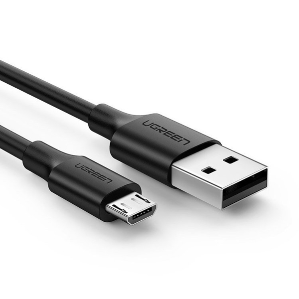 USB კაბელი UGREEN US289 (60138) USB 2.0 A to Micro USB Cable Nickel Plating 2m, Black