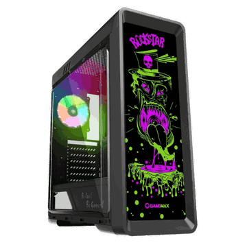 ქეისი GAMEMAX ROCKSTAR, MidT, 1*USB3.0, 2*USB2.0, 1*120 RGB, acrylic