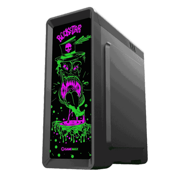 ქეისი GAMEMAX ROCKSTAR, MidT, 1*USB3.0, 2*USB2.0, 1*120 RGB, acrylic