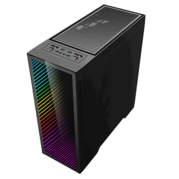 ქეისი GAMEMAX KALLIS, MidT, RGB, acrylic (side panel),without PSU ,black