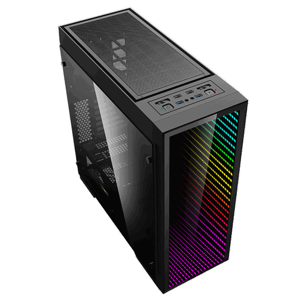 ქეისი GAMEMAX KALLIS, MidT, RGB, acrylic (side panel),without PSU ,black