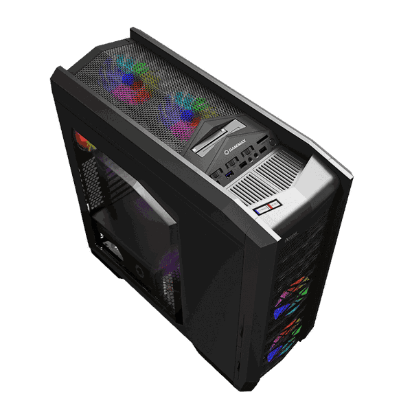 ქეისი GAMEMAX DRAGONKNIGHT, LARGB, acrylic (side panel),without PSU, black