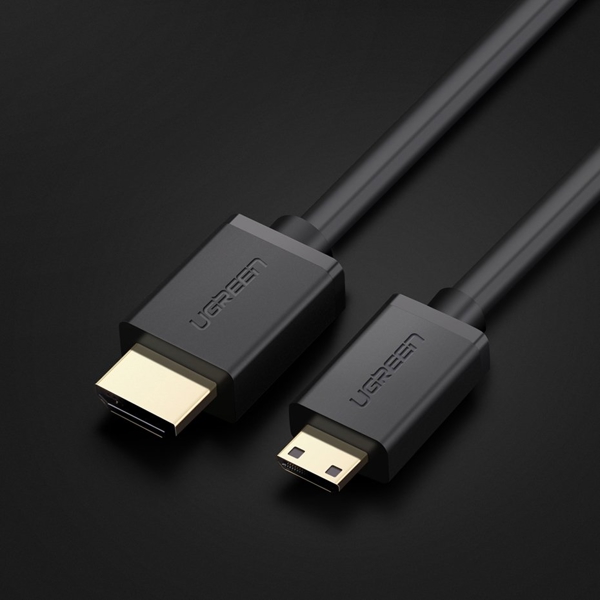 HDMI კაბელი UGREEN 11167, Mini HDMI to HDMI 2.0 4K Cable, 1.5m, Black