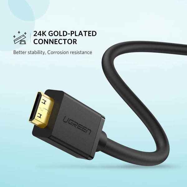 ადაპტერი UGREEN 20137 Mini HDMI Male to HDMI Female Adapter Cable, 22cm, Black