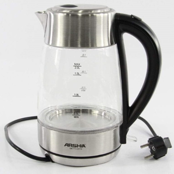 ელექტრო ჩაიდანი ARSHIA EK014-2413, 2000W, 2L, Silver