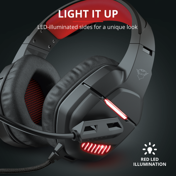 ყურსასმენი Trust GXT448 NIXXO ILLUMINATED HEADSET