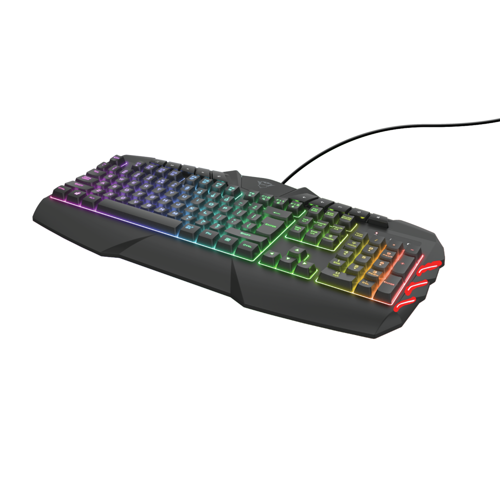 კლავიატურა Trust GXT881 ODYSS SEMI-MECH KEYBOARD, ნახევრად მექნიკური