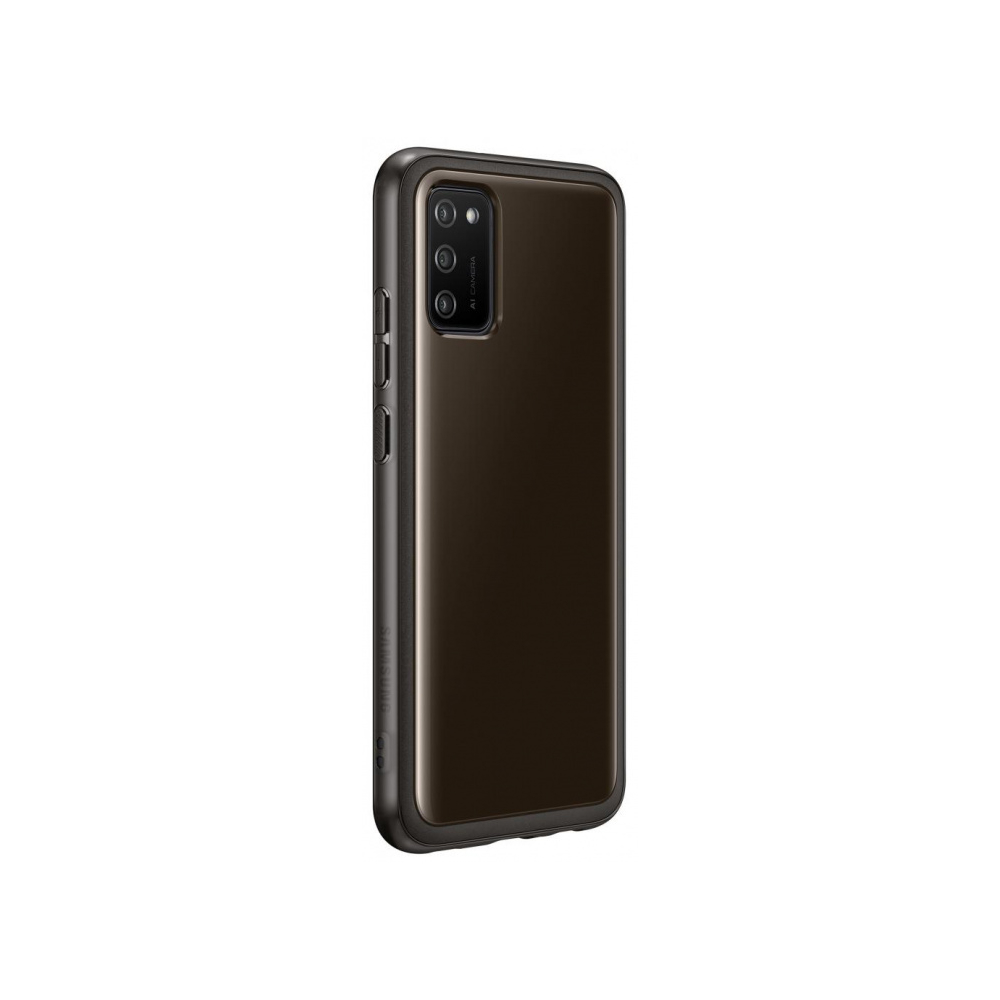 მობილურის ქეისი SAMSUNG Galaxy A02S Soft Clear Cover Black (EF-QA025TBEGRU)