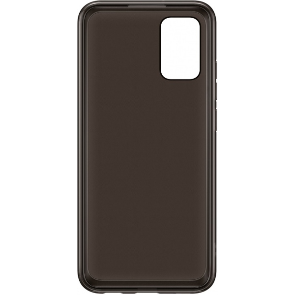 მობილურის ქეისი SAMSUNG Galaxy A02S Soft Clear Cover Black (EF-QA025TBEGRU)