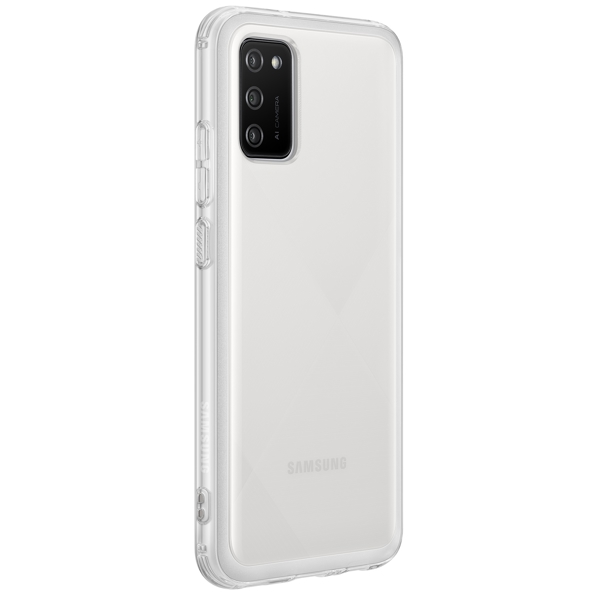 მობილურის ქეისი SAMSUNG Galaxy A02s Soft Clear Cover Transparent (EF-QA025TTEGRU)