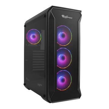 ქეისი Genesis Mid-Tower IRID 505 Black with RGB Light