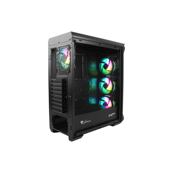 ქეისი Genesis Mid-Tower IRID 505 Black with RGB Light