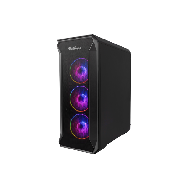 ქეისი Genesis Mid-Tower IRID 505 Black with RGB Light