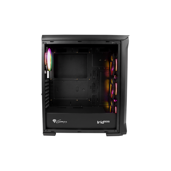 ქეისი Genesis Mid-Tower IRID 505 Black with RGB Light