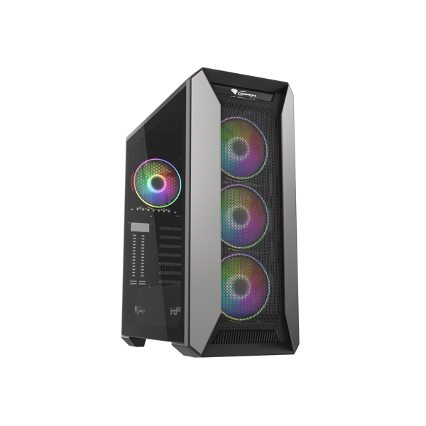 ქეისი Genesis Mid-Tower IRID 515 Black with RGB Light