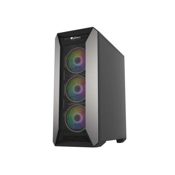 ქეისი Genesis Mid-Tower IRID 515 Black with RGB Light