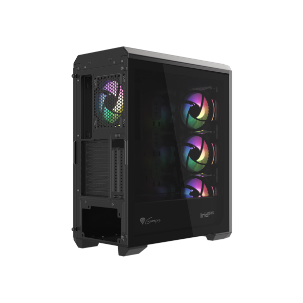 ქეისი Genesis Mid-Tower IRID 515 Black with RGB Light