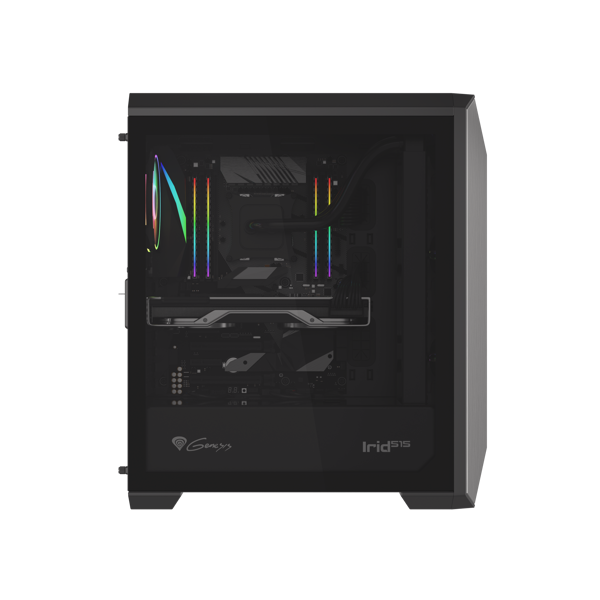 ქეისი Genesis Mid-Tower IRID 515 Black with RGB Light