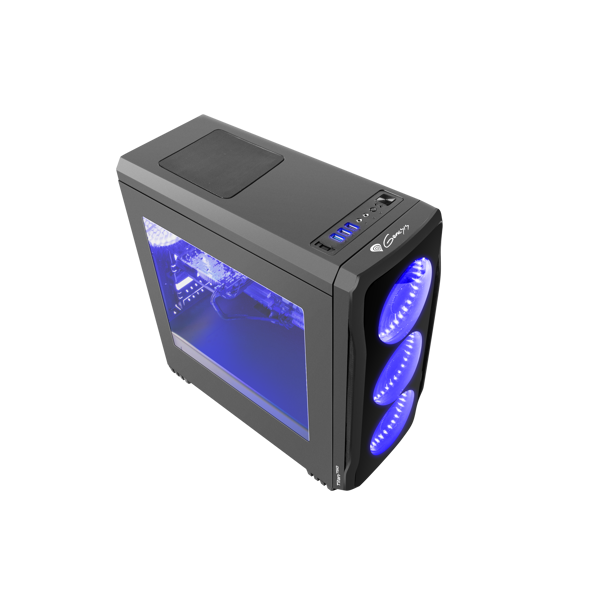 ქეისი Genesis Mid-Tower Titan 750 with Blue LED Light