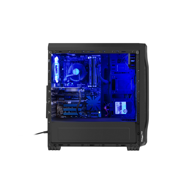 ქეისი Genesis Mid-Tower Titan 750 with Blue LED Light