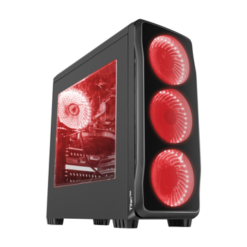 ქეისი Genesis Mid-Tower Titan 750 with Red LED Light