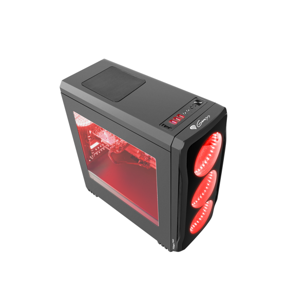 ქეისი Genesis Mid-Tower Titan 750 with Red LED Light