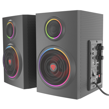 Genesis Helium 300BT Gaming Speakers 2.0, Bluetooth ARGB Black