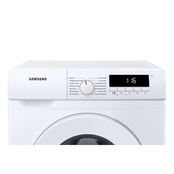 სარეცხი მანქანა Samsung WW80T3040BW/LP 8 kg, 1400 RPM Inverter, Big Display Drum Clean White