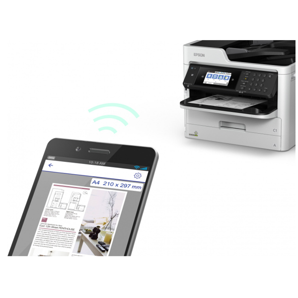 პრინტერი Epson WF-M5799DWF Printer WorkForce MFP (C11CG04401) / USB cable Wi-Fi White