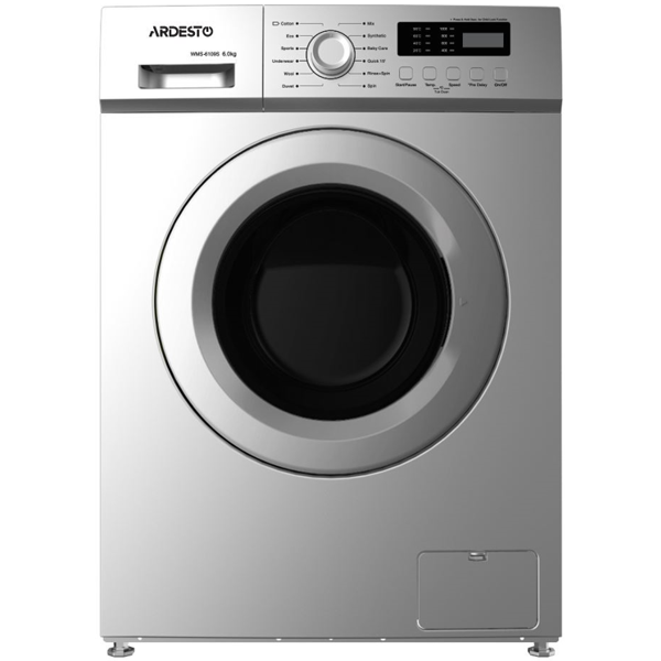 სარეცხი მანქანა ARDESTO Front load WM WMS-6109S, 6kg, 1000, A++, 45sm, Display Silver