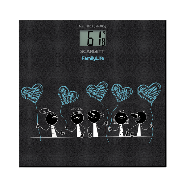 იატაკის სასწორი Scarlett SC-BS33E019 Bathroom scale Black