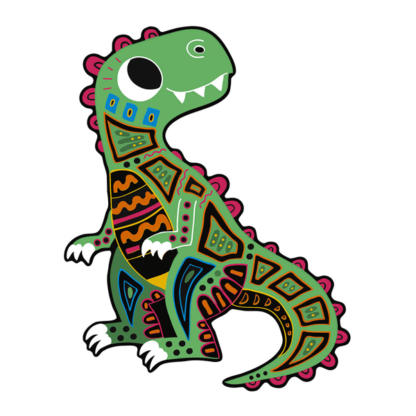 სათამაშო ბარათები Janod J07889 Scratch Art Dinosaur Cut Outs