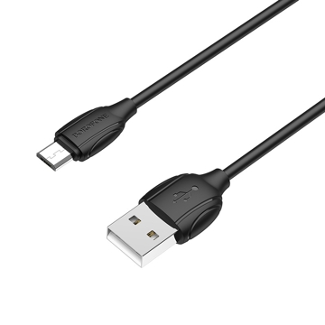 USB კაბელი BOROFONE BX19 Benefit charging data cable for Micro 1m Black