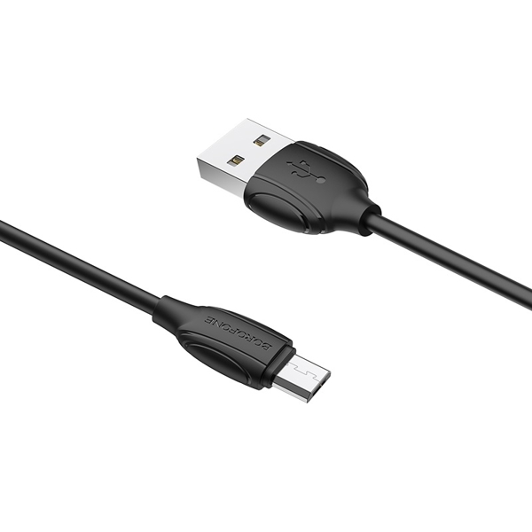 USB კაბელი BOROFONE BX19 Benefit charging data cable for Micro 1m Black